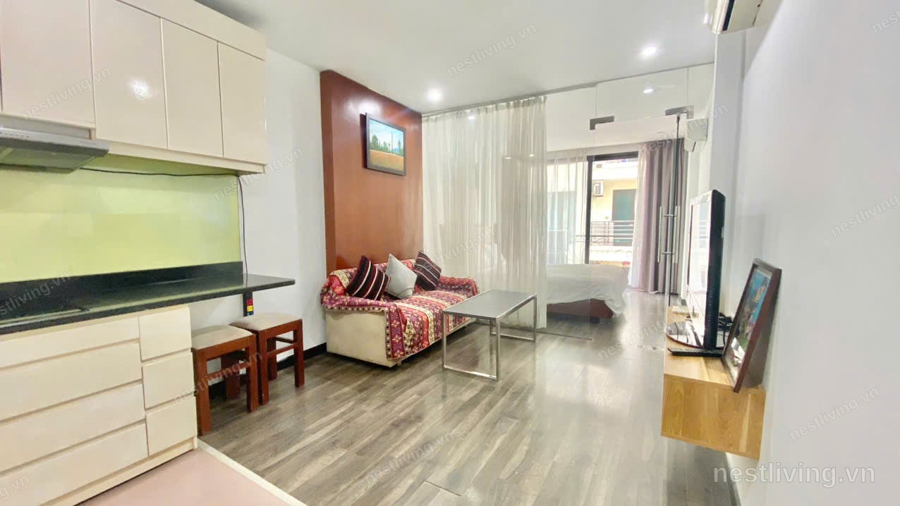 1-Bed Apartment with Balcony for Rent in Ba Dinh, Hanoi