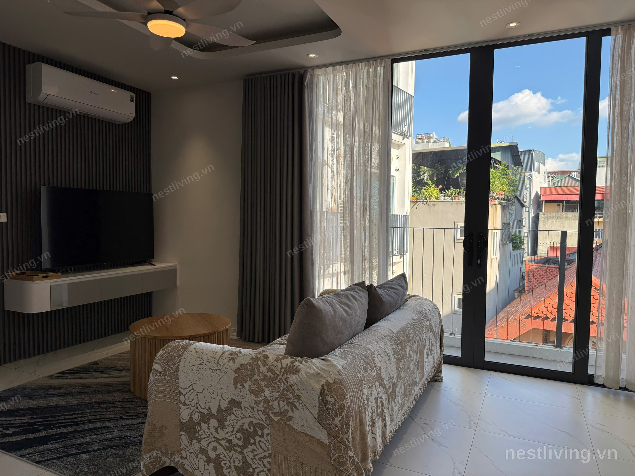 1-Bed Apartment with Balcony for Rent in West Lake, Hanoi