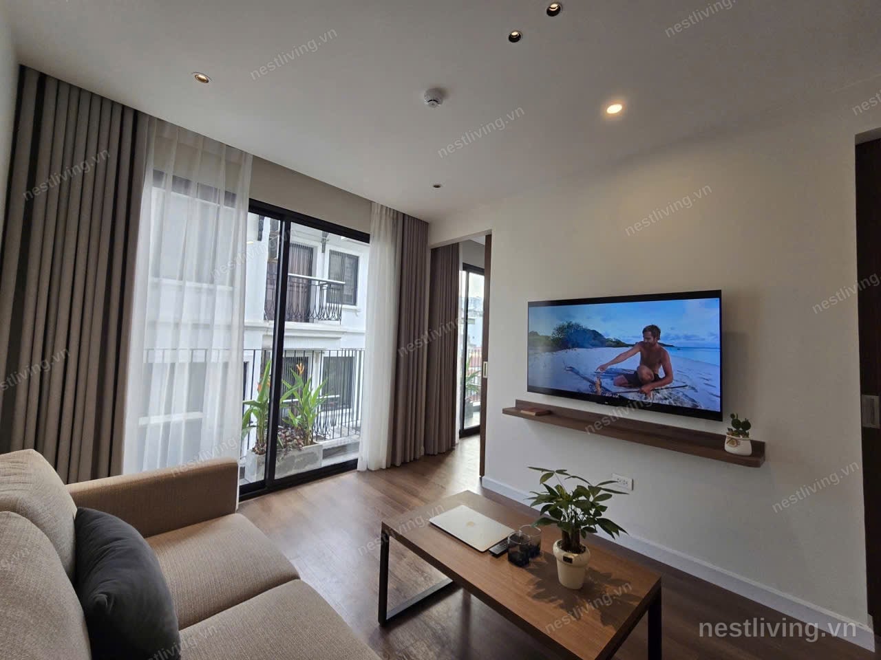 1-Bed Apartment with Balcony for Rent in West Lake, Hanoi