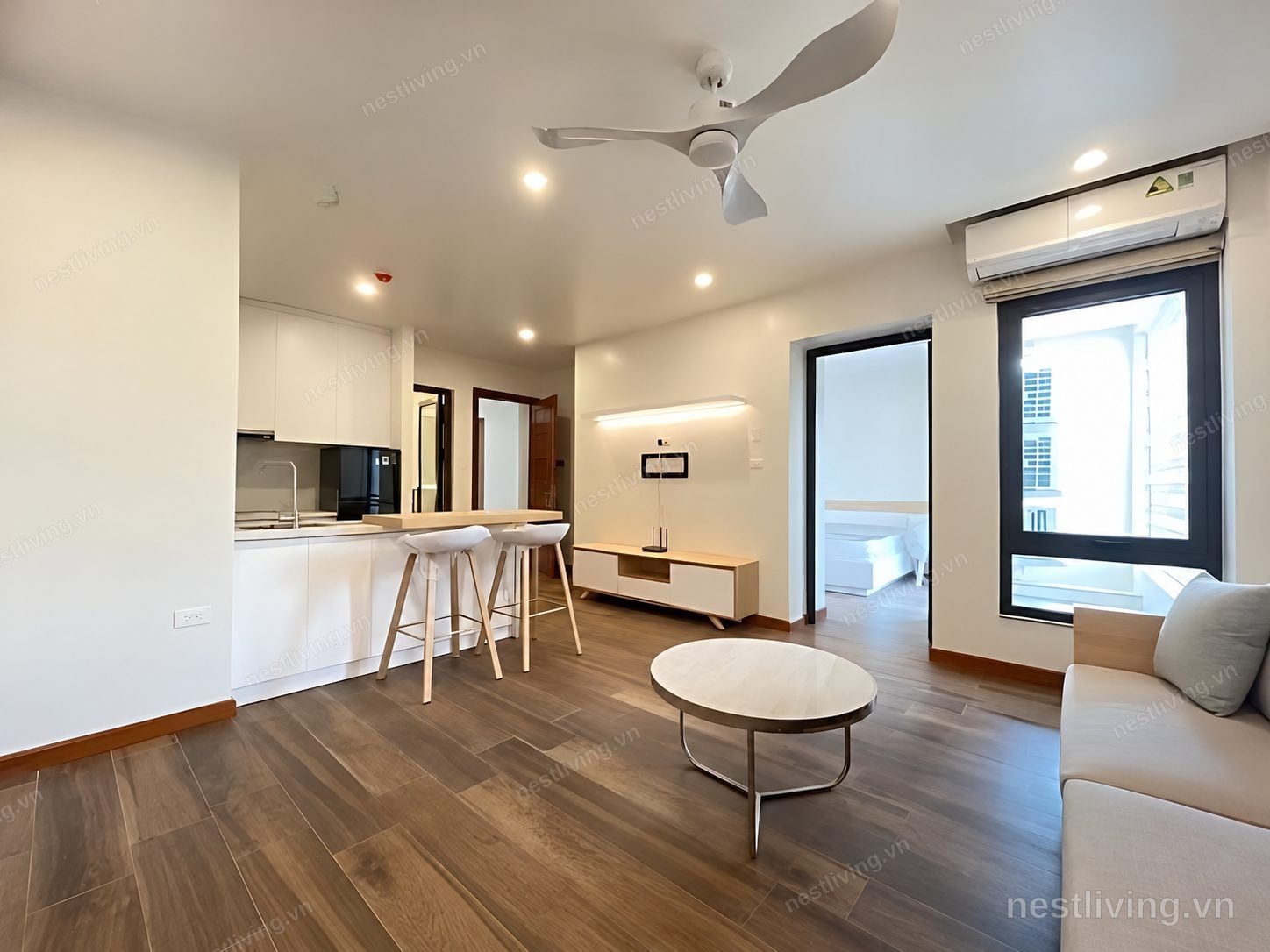 1-Bed Apartment with Balcony for Rent in West Lake, Hanoi