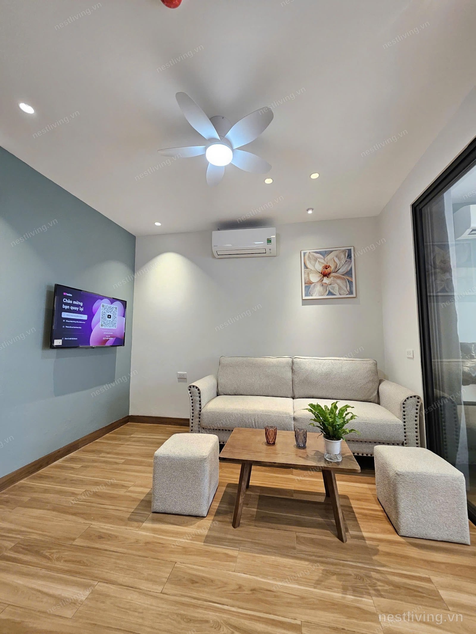 1-Bed Apartment with Balcony for Rent in West Lake, Hanoi
