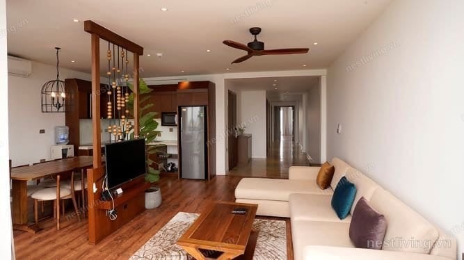 3-Bed Apartment with Balcony for Rent in West Lake, Hanoi