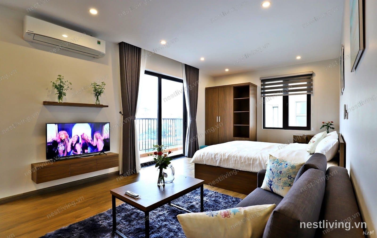 Balcony Studio for Rent in West Lake, Hanoi