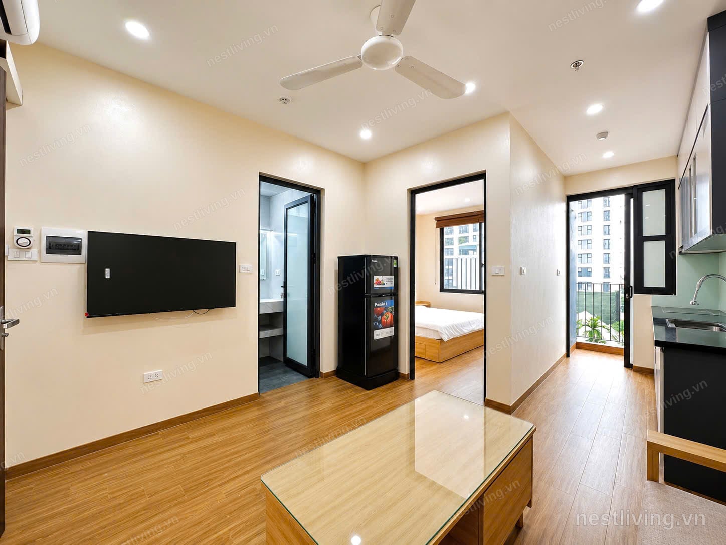 City View 1-Bed Apartment for Rent in West Lake, Hanoi