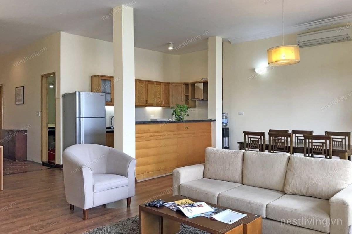 Balcony 3-Bed Apartment for Rent in West Lake, Hanoi