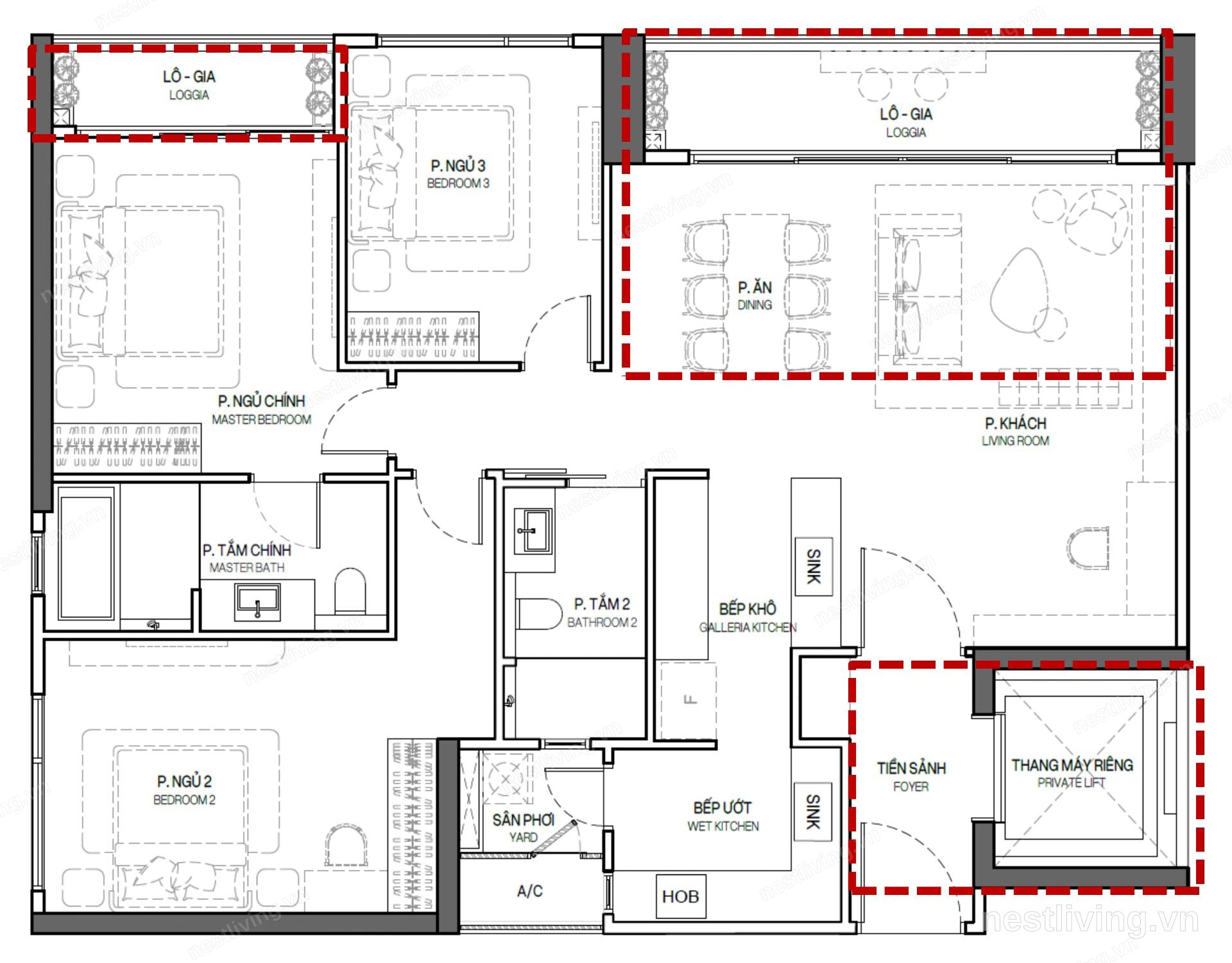 3-bedroom apartment for sale in Tây Hồ, Hanoi