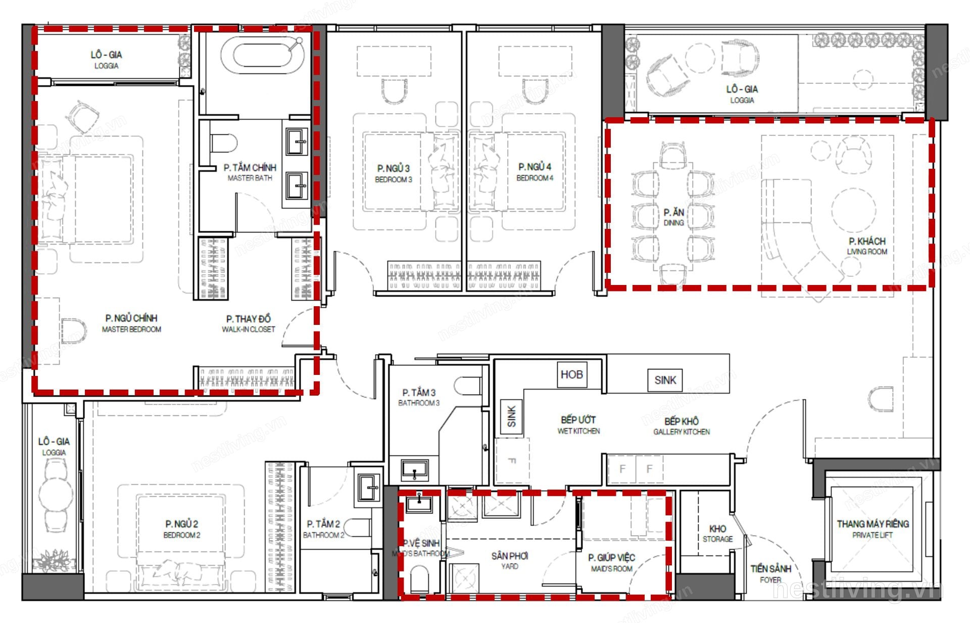 4-bedroom apartment for sale in Tây Hồ, Hanoi