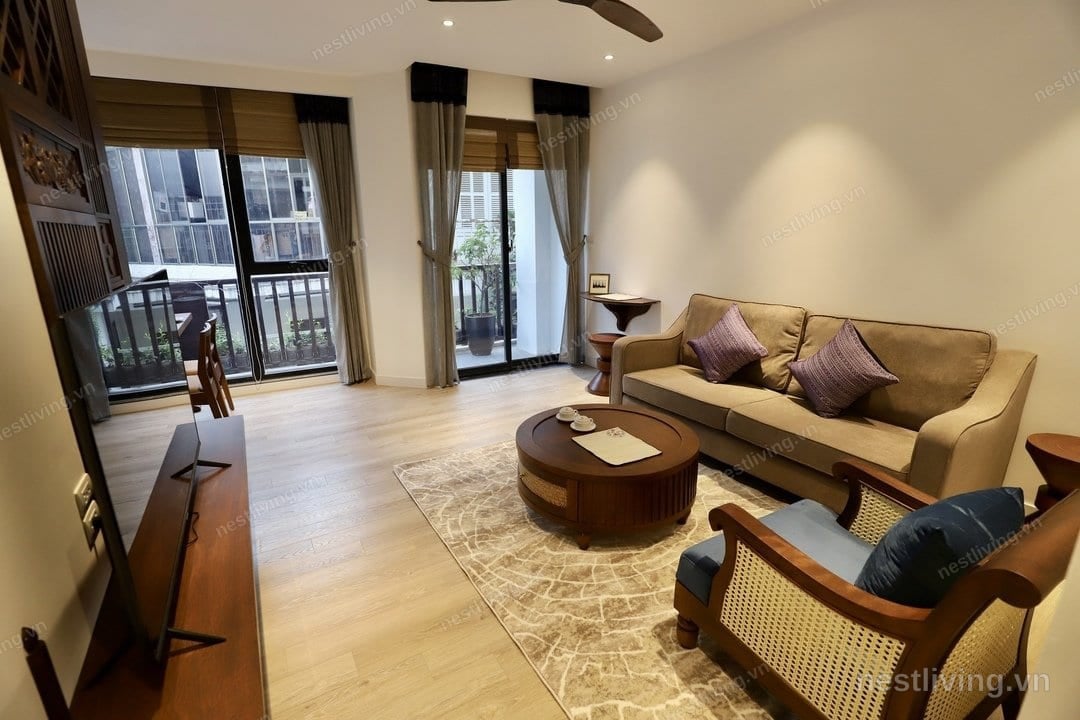 Balcony 2-Bed Apartment for Rent in Ba Dinh, Hanoi