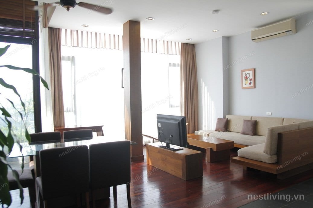 Balcony 2-Bed Apartment for Rent in West Lake, Hanoi