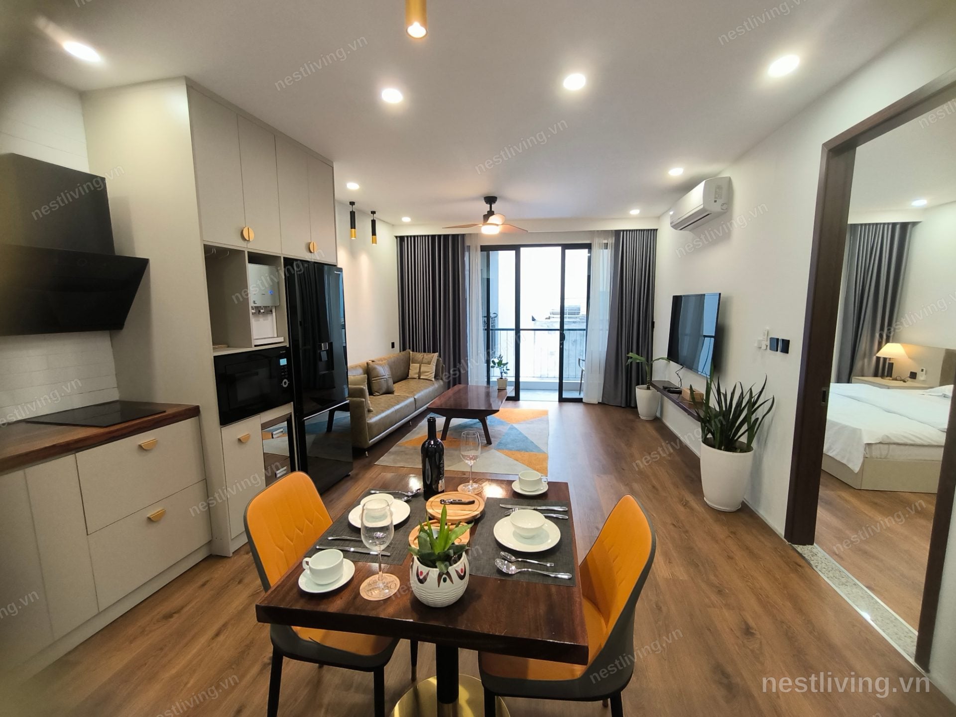 City View 1-Bed Apartment for Rent in West Lake, Hanoi