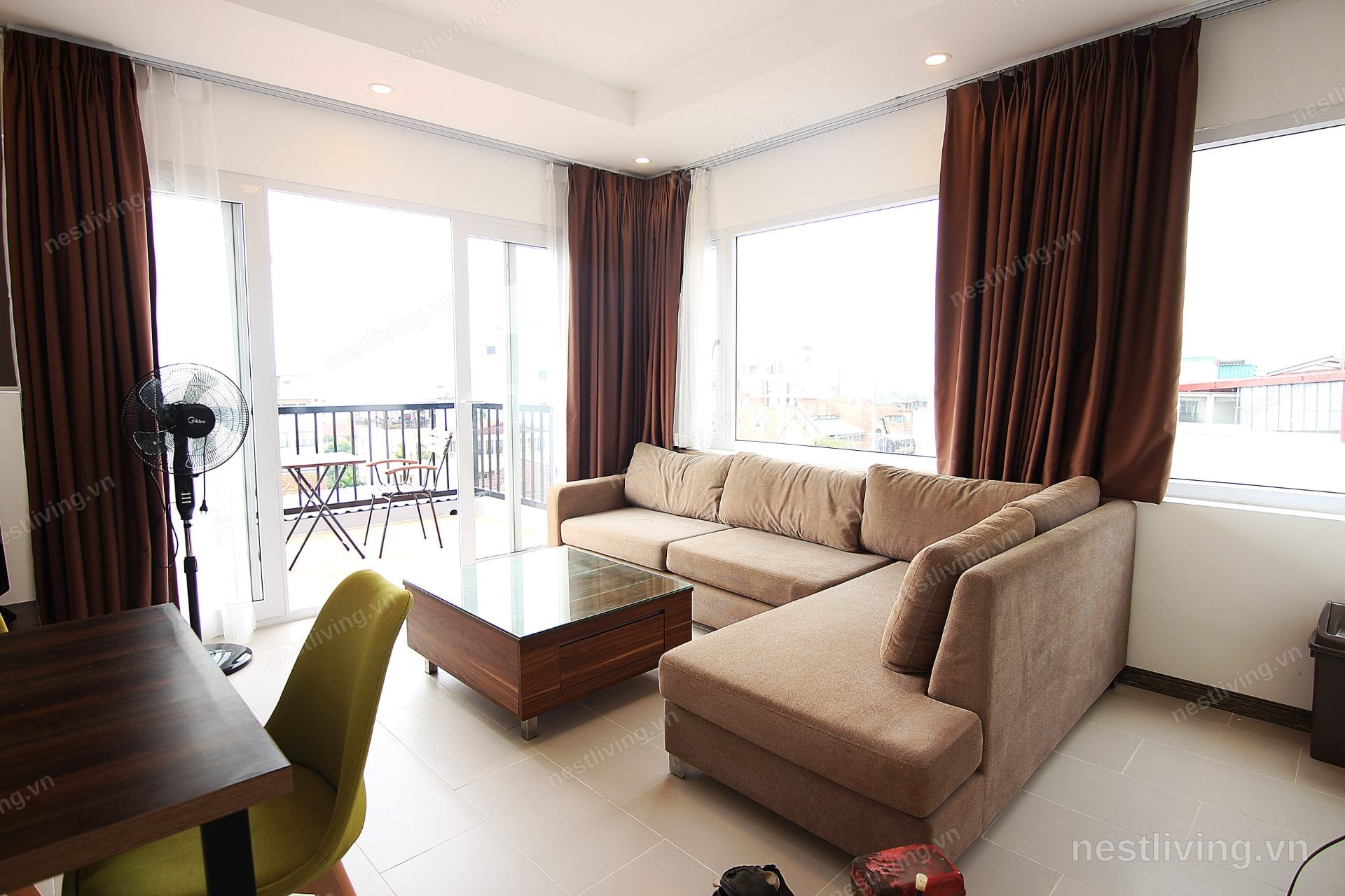 1-Bed Apartment with Balcony for Rent in West Lake, Hanoi