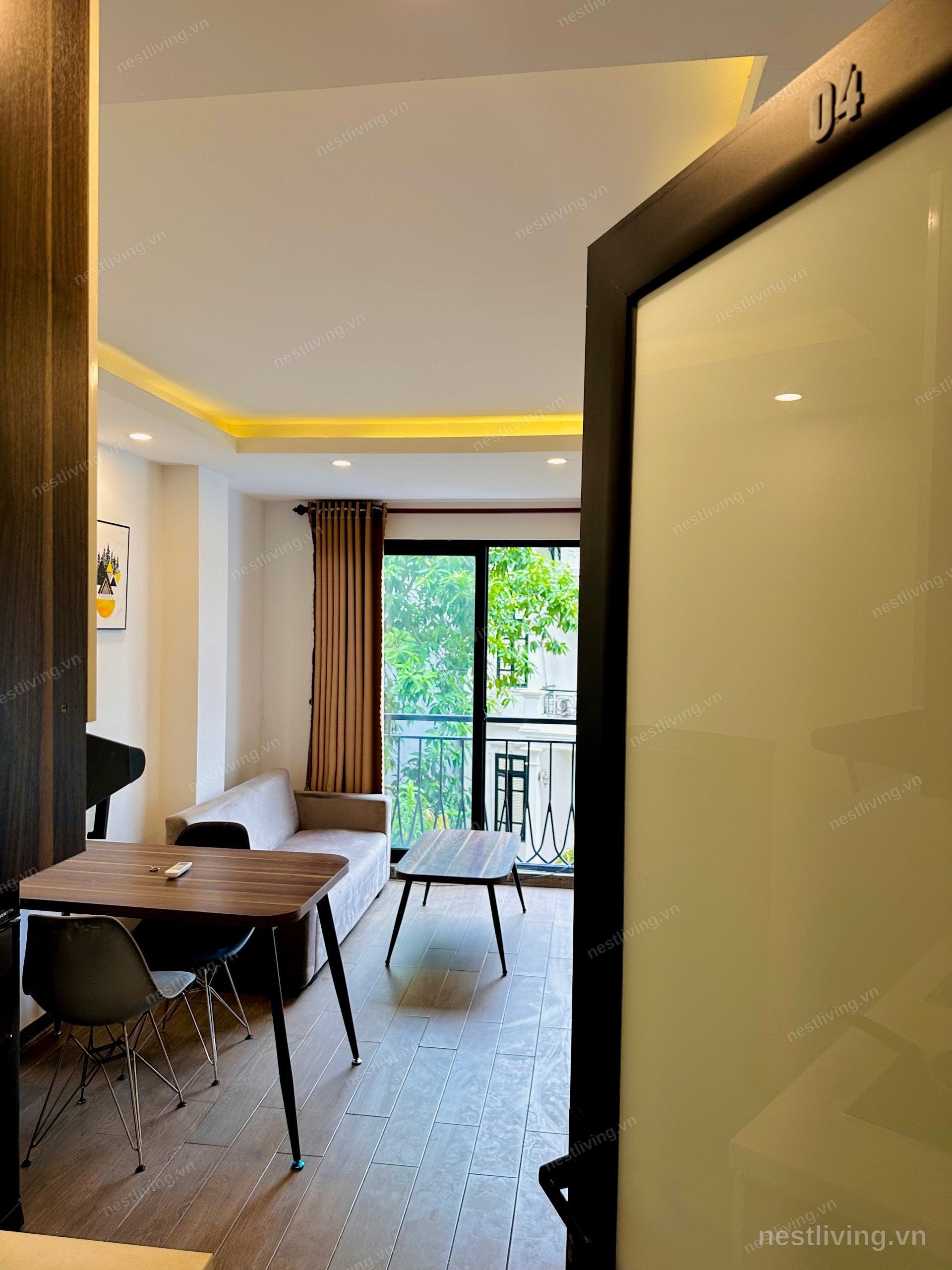 Balcony 1-Bed Apartment for Rent in West Lake, Hanoi