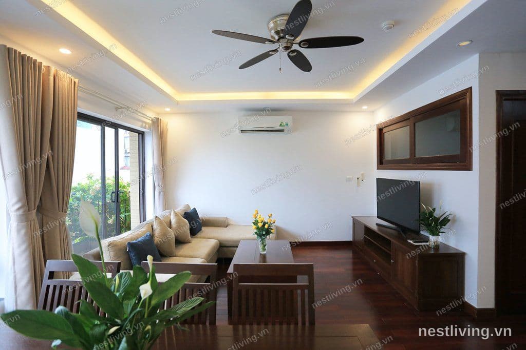 Balcony 2-Bed Apartment for Rent in West Lake, Hanoi