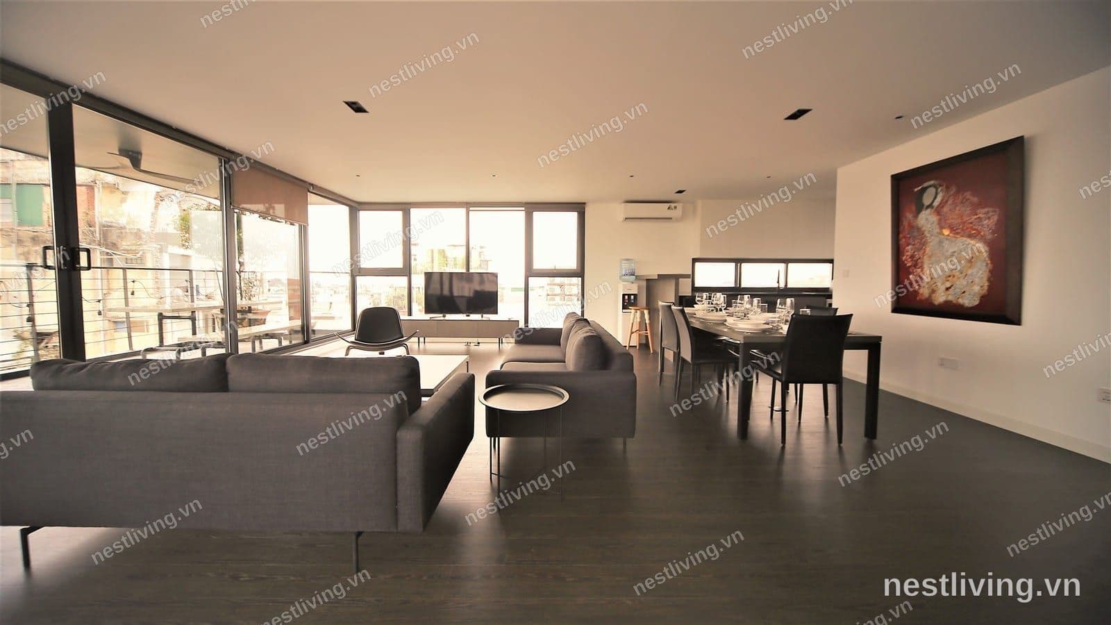 City View 3-Bed Apartment for Rent in West Lake, Hanoi