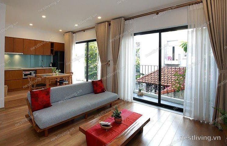 Balcony 1-Bed Apartment for Rent in West Lake, Hanoi