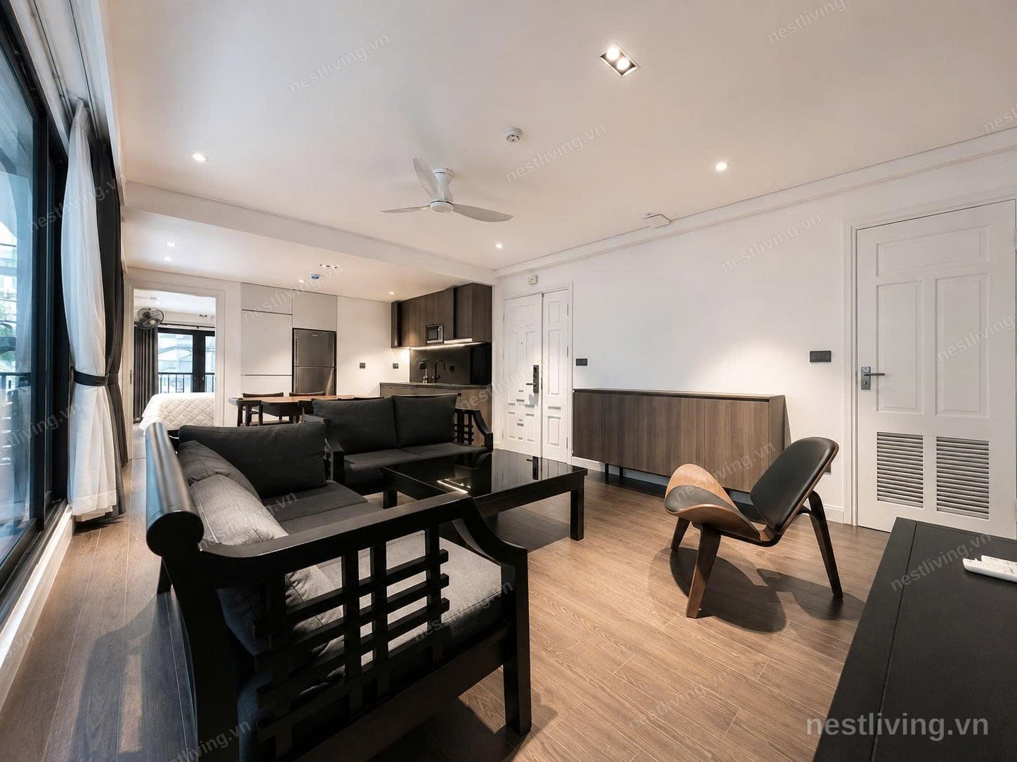 2-Bed Apartment with Balcony for Rent in Ba Dinh, Hanoi