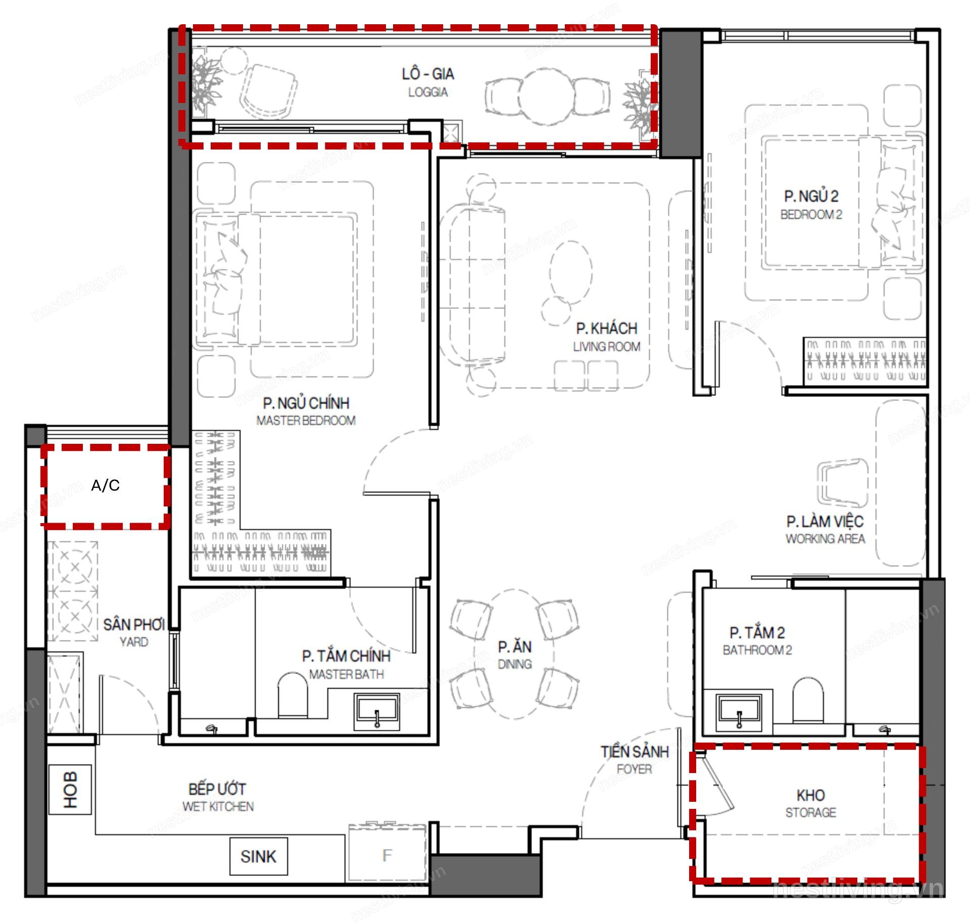2-bedroom apartment for sale in Tây Hồ, Hanoi