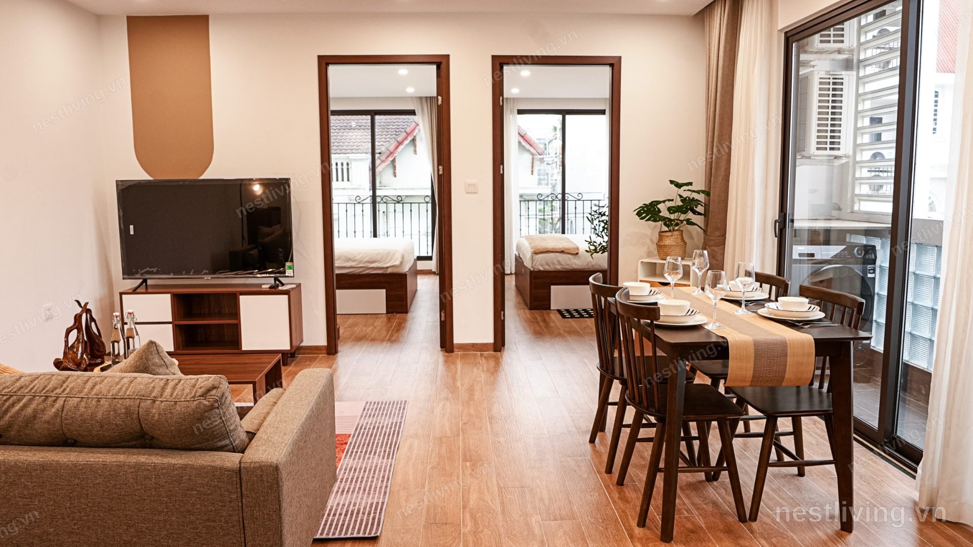 2-Bed Apartment with Balcony for Rent in West Lake, Hanoi