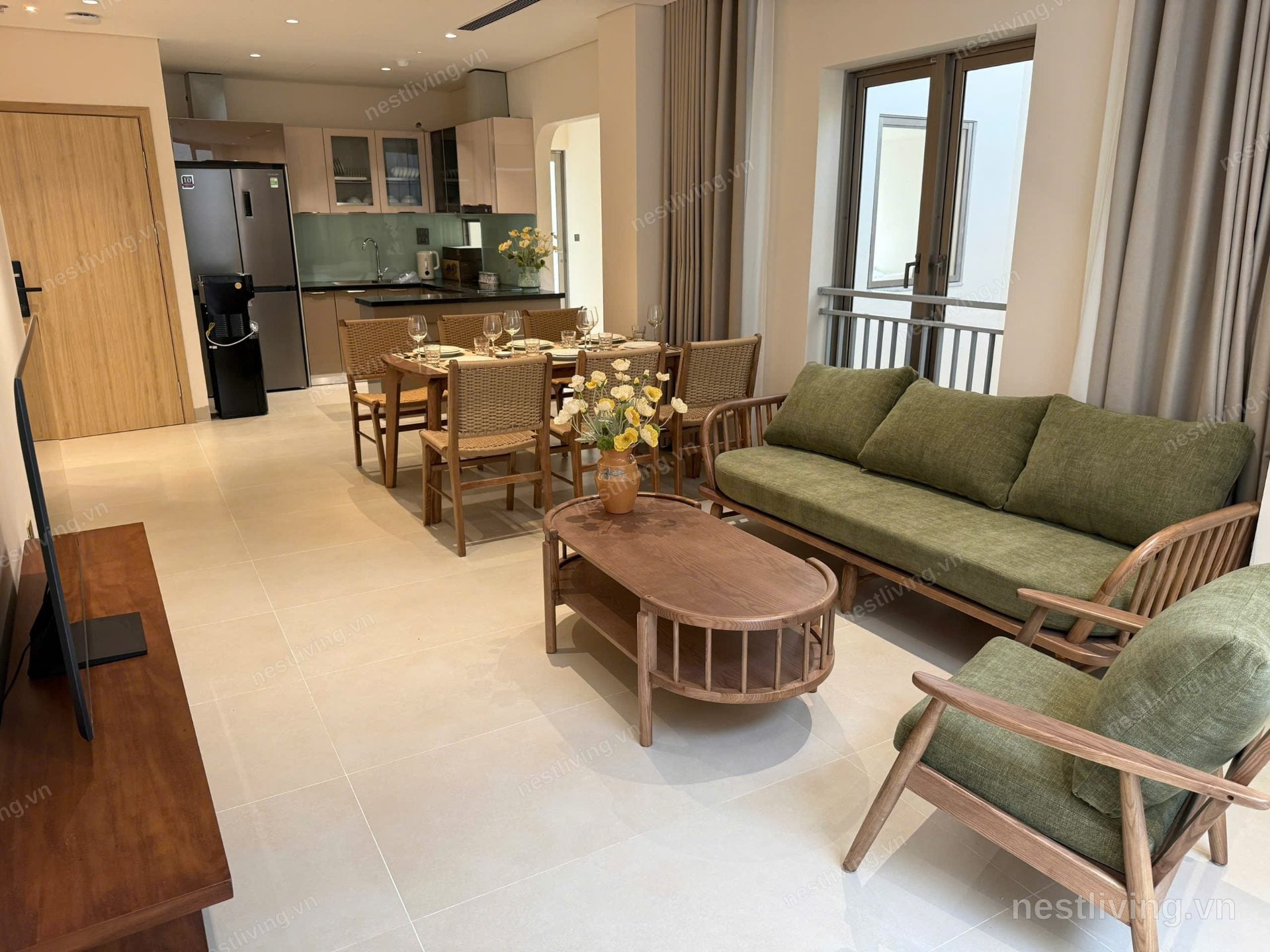 3-Bed Apartment with Balcony for Rent in West Lake, Hanoi