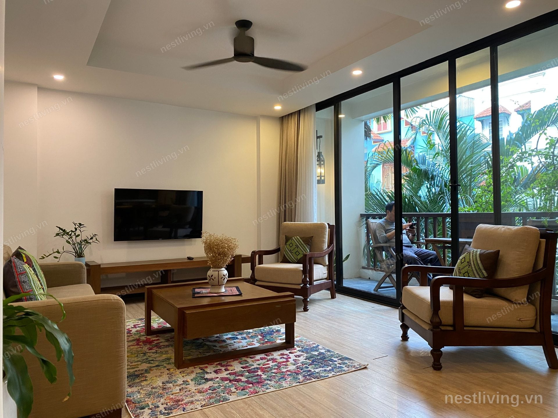 3-Bed Apartment with Balcony for Rent in West Lake, Hanoi