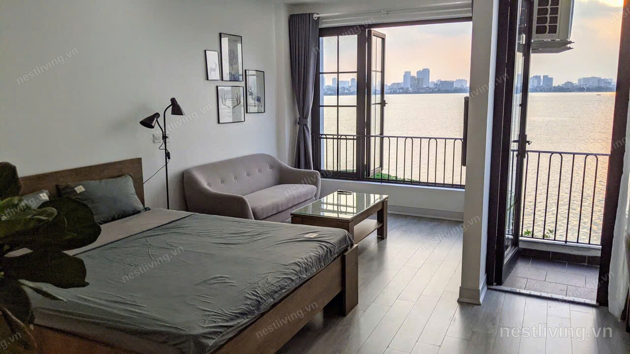 Lake View 1-Bed Apartment for Rent in West Lake, Hanoi