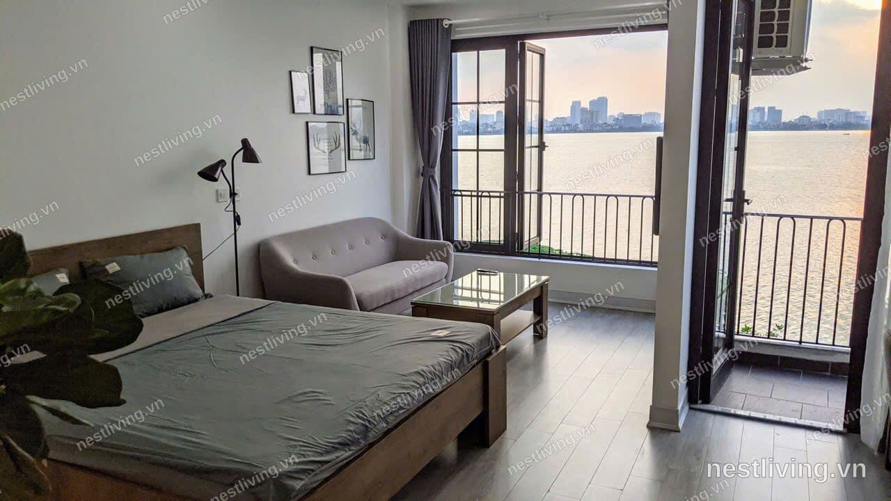 Lake View 1-Bed Apartment for Rent in West Lake, Hanoi