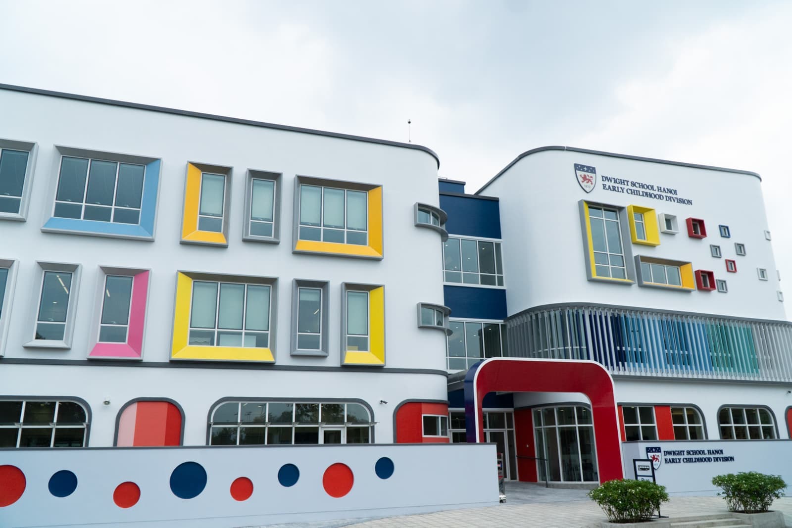The colourful Early Childhood building, a short walk from the main campus