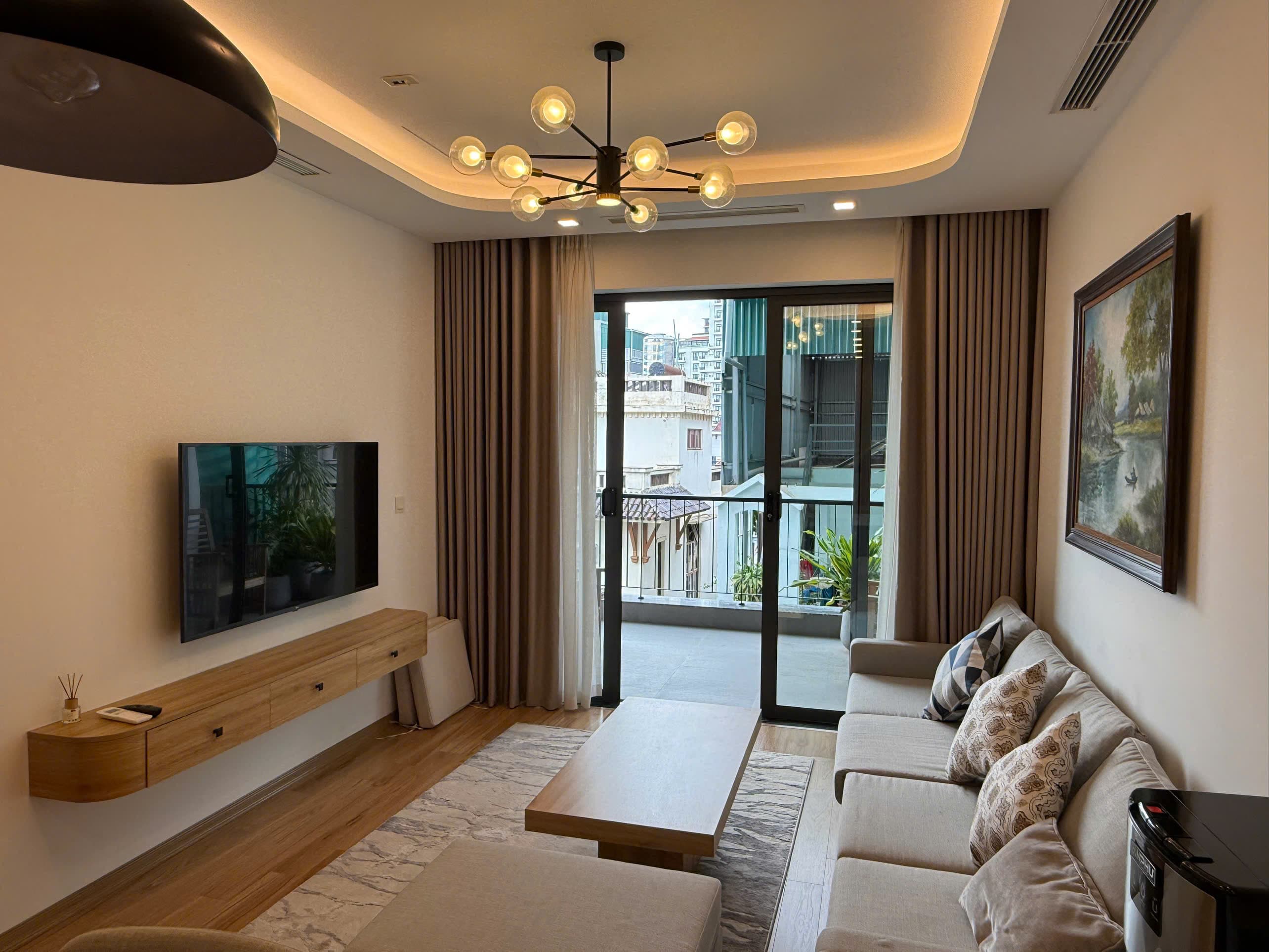 Balcony 1-Bed Apartment for Rent in West Lake, Hanoi