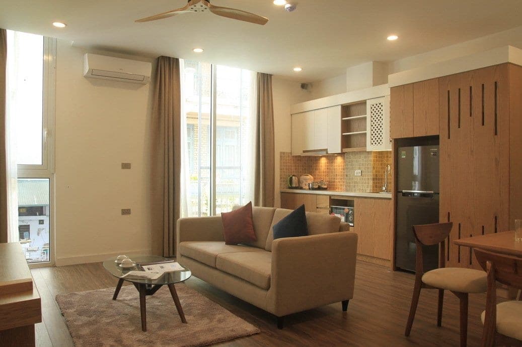 1-Bedroom Apartment with Balcony at 8 Mạc Đĩnh Chi, Ba Đình