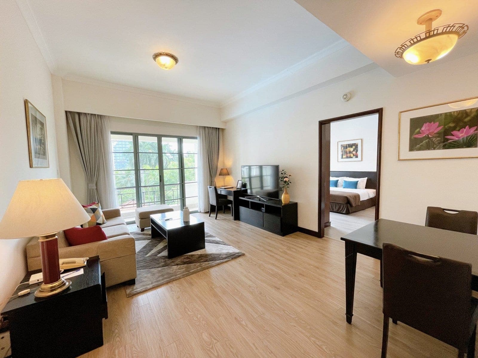 Garden View 1-Bed Apartment for Rent in West Lake, Hanoi