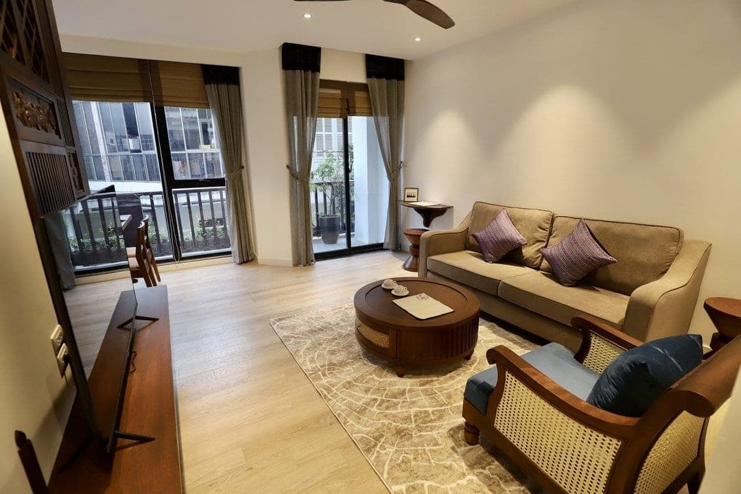 Two-Bedroom Apartment with Balcony at 2/40 Linh Lang, Ba Đình