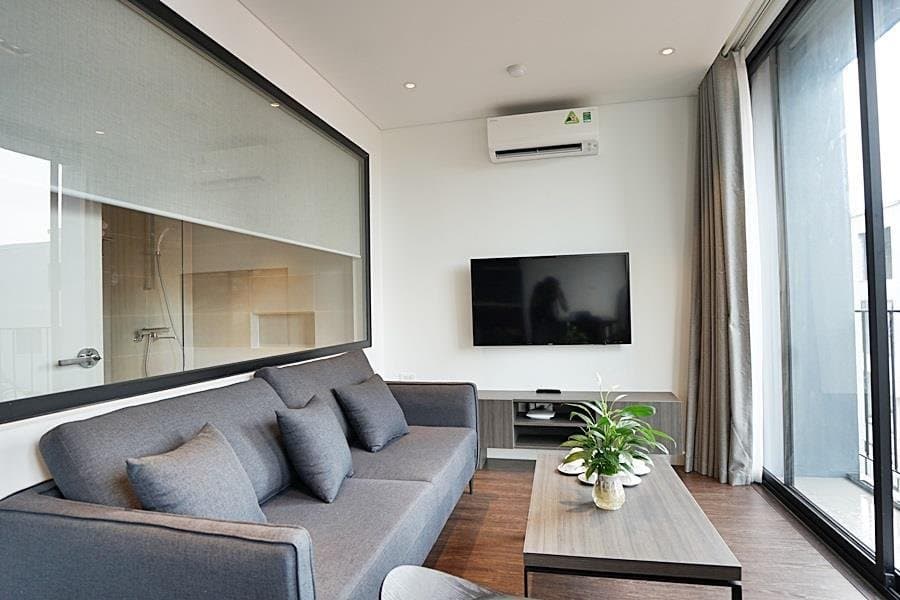 Balcony 1-Bed Apartment in Tây Hồ · No. 2B Lane 25 Tay Ho · Unit 602