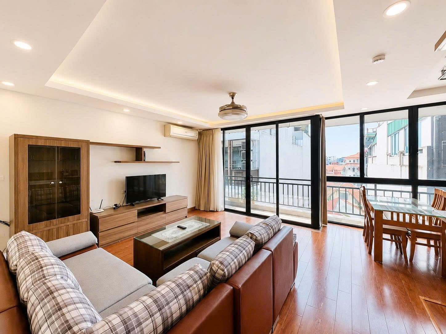 Balcony 2-Bed Apartment for Rent in West Lake, Hanoi
